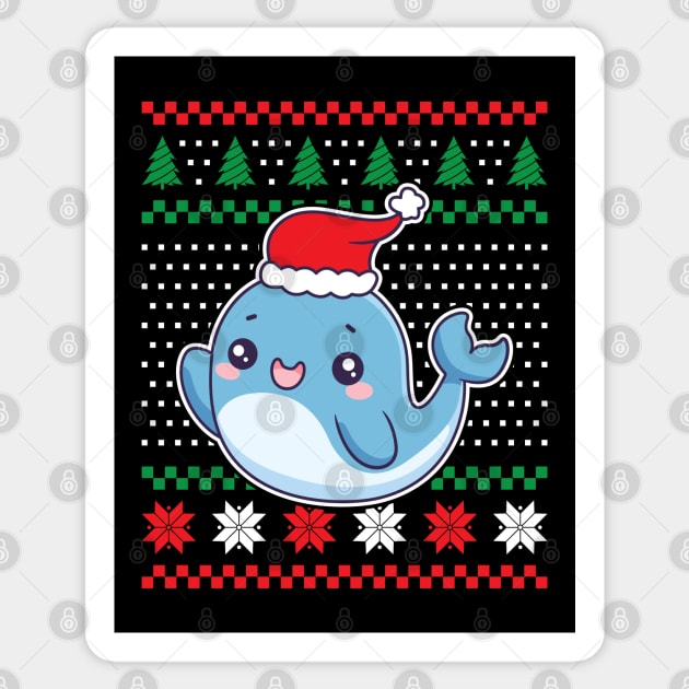 Ugly Christmas Sweaters Cute Whale Sticker by JS Arts
